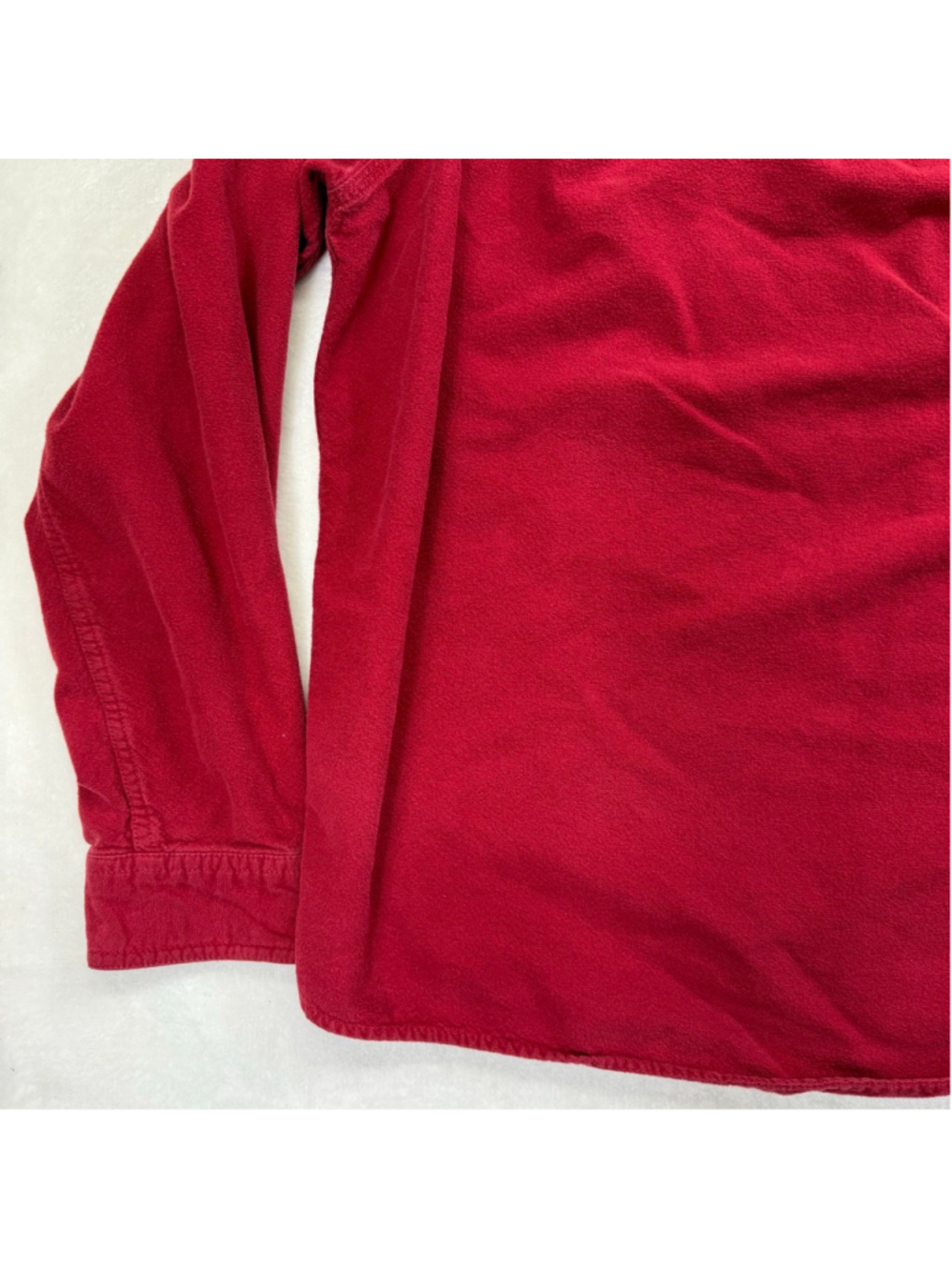 Men's Vintage Eddie Bauer Chamois Heavyweight‎ Casual Button Down Shirt XL Red - Picture 12 of 16